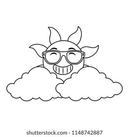 summer sun with sunglasses