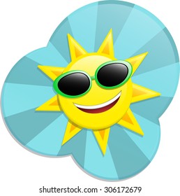 Summer sun in sunglasses