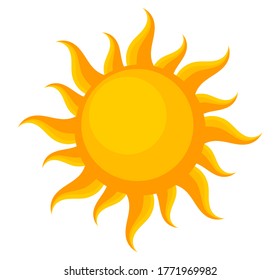 Summer sun symbol, design element. Vector illustration.