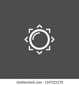 Summer sun vector icon