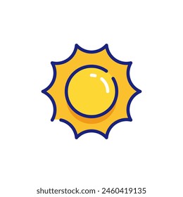 The Summer Sun Vector Icon Illustration