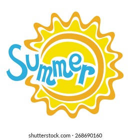 Summer sun vector illustration