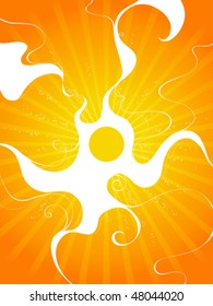 Summer sun, vector illustration