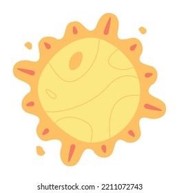 SommersonnenVektorgrafik einzeln auf weißem Hintergrund