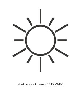 Summer sun vector illustration. Summer symbol suitable for Web and Mobile apps.