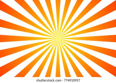 Summer Sunburst Pattern Background. Ray. Radial. Vector Illustration