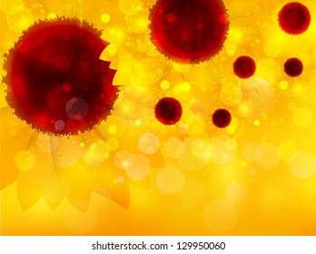 Summer sunflower background