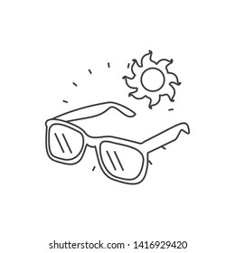 summer sunglasses accessory isolated icon
