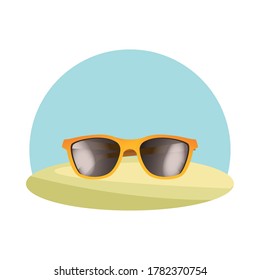 diseño de ilustraciones vectoriales aisladas de iconos de gafas de sol de verano