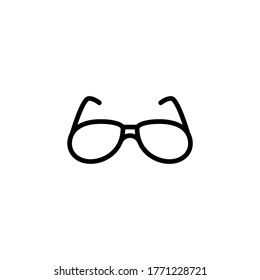 Summer Sunglasses in black line style icon, style isolated on white background