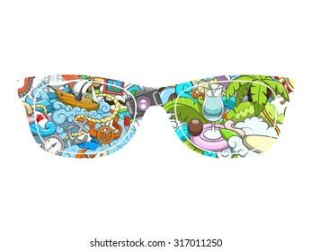 Summer sunglasses design vector illustration
