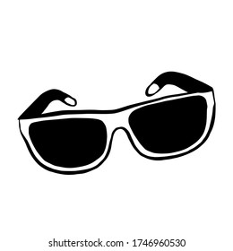 Gafas de sol de verano al estilo de doodle. Ilustración vectorial dibujada a mano para tarjetas de felicitación, carteles, pegatinas y diseño de moda.
