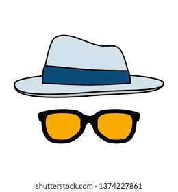 summer sunglasses with elegant hat