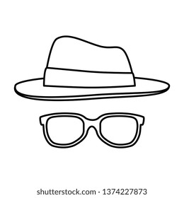 summer sunglasses with elegant hat