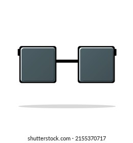 Summer Sunglasses isolated on white. Vector cartoon Illustration