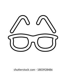 Summer, sunglasses line icon. Outline vector on isolated white background