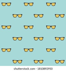 Summer sunglasses pattern.Vector illustration of sunglasses seamless pattern with summer concept.