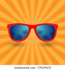 summer sunglasses vector