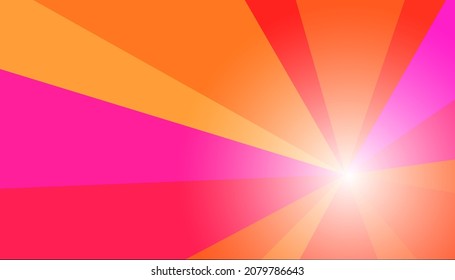 Pancarta de verano soleado con un destello de sol y rayos. Marco para la venta de publicidad. Cartel de primavera. Ilustración del vector