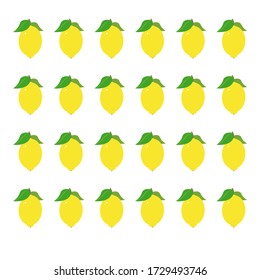 Summer sunny flat style icon with 
lemon, vector design illustration, eps 10 