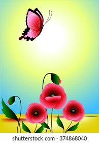 Summer sunny landscape.