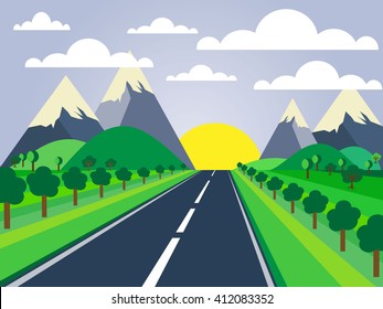 Summer sunny landscape