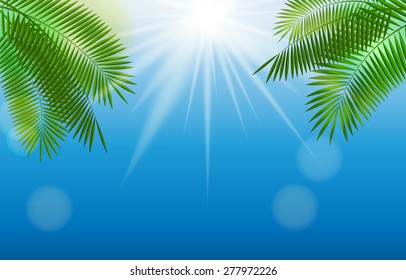 Summer Sunny Natural Background Vector Illustration EPS10.