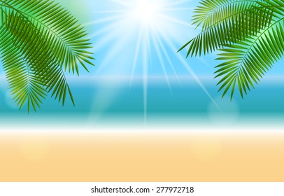 Summer Sunny Natural Background Vector Illustration EPS10.