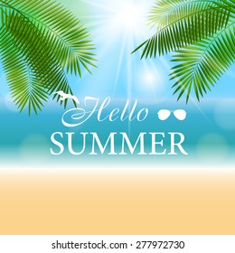 Summer Sunny Natural Background Vector Illustration EPS10.