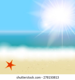 Summer Sunny Natural Background Vector Illustration EPS10