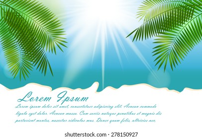 Summer Sunny Natural Background Vector Illustration EPS10