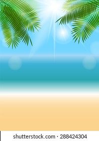 Summer Sunny Natural Background Vector Illustration EPS10