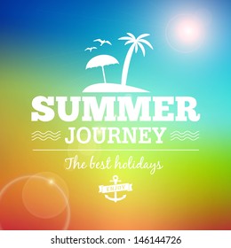 Summer Sunrise hawaii journey vector text typography vintage poster  isolated from background.