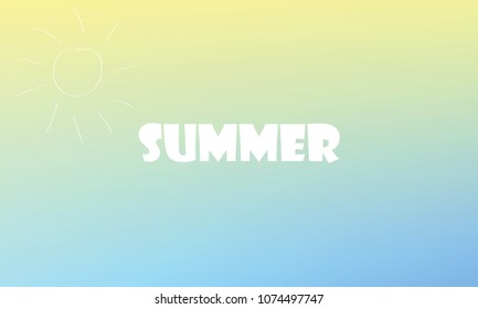 Summer sunrise or sunset background. Vector design for print or web.