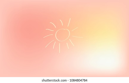 Summer sunrise or sunset background. Vector design for print or web.