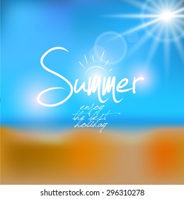 Summer sunrise or sunset background. Vector design for print or web