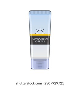 	
Summer sunscreen cream tube vector illustration in realistic flat icon. Sunblock lotion 3D symbol. Editable graphic resources for many purposes.