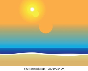 summer sunset beach sea and sky