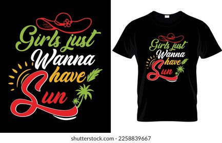 Diseño de camisetas vectoriales de verano con silueta de palmeras y frase "vibraciones de verano". Se puede usar para camisas oscuras y ligeras.
