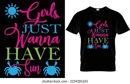 Summer sunset distressed vector t-shirt design with palm trees silhouette and phrase "Summer vibes". Can be used for dark and light shirts.