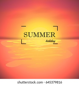 summer sunset holiday poster background 