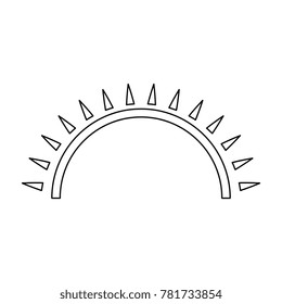 summer sunset scene icon