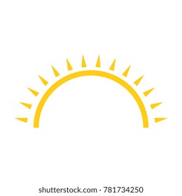 summer sunset scene icon
