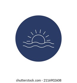 Vector de icono del amanecer del verano