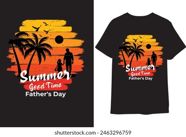 summer sunset t shirt design Fathers Day Concept