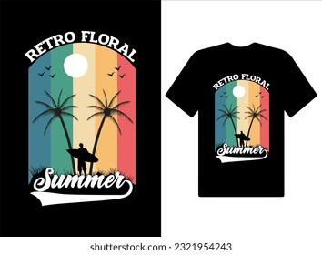 Summer sunset Tshirt Design. graphics, vector t-shirt design, Trendy tee, art,  summer t shirt design,vintage summer, retro vintage, Summer vibes,typography  tshirt design,  