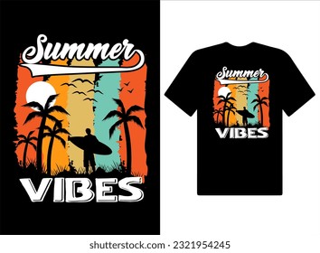 Summer sunset Tshirt Design. graphics, vector t-shirt design, Trendy tee, art,  summer t shirt design,vintage summer, retro vintage, Summer vibes,typography  tshirt design,  