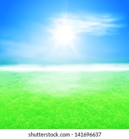 Summer sunshine background. EPS10 vector.