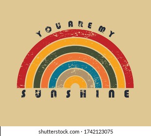 summer sunshine color slogan print