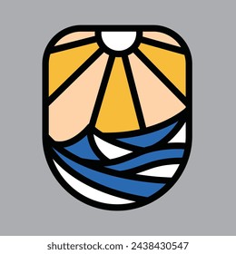 Summer sunshine graphic illustration vector art t-shirt design
